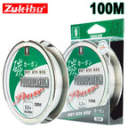 ZUKIBO 50M100M 100% Fluorocarbon Fishing Line Japanese Imported Carbon Fiber Line 1-25kg Monofilament Sinking Line Sea fishing