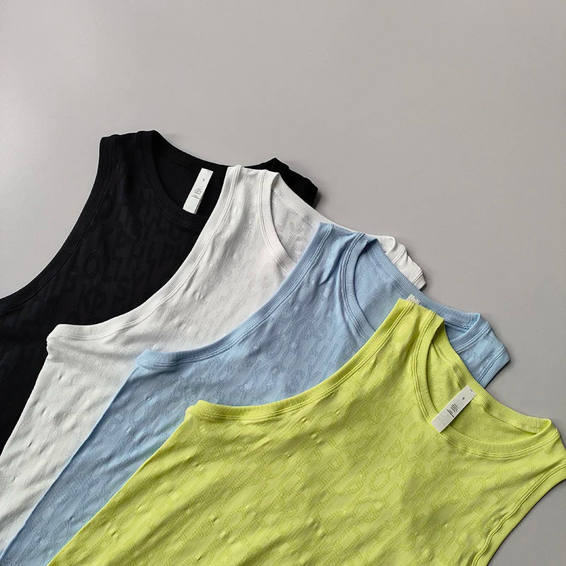 New Sleeveless Pilates Sports Blouse for Women's Summer Thin Vest Fitness Quick-drying Sleeveless Yoga Shirts Top Loose Suit Secondary image