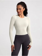 Cloud Hide Black Beauty Back Yoga Shirts Women Long Sleeve Blouse Plus Size Sports Gym Fitness Top Running T-Shirt Workout Shirt