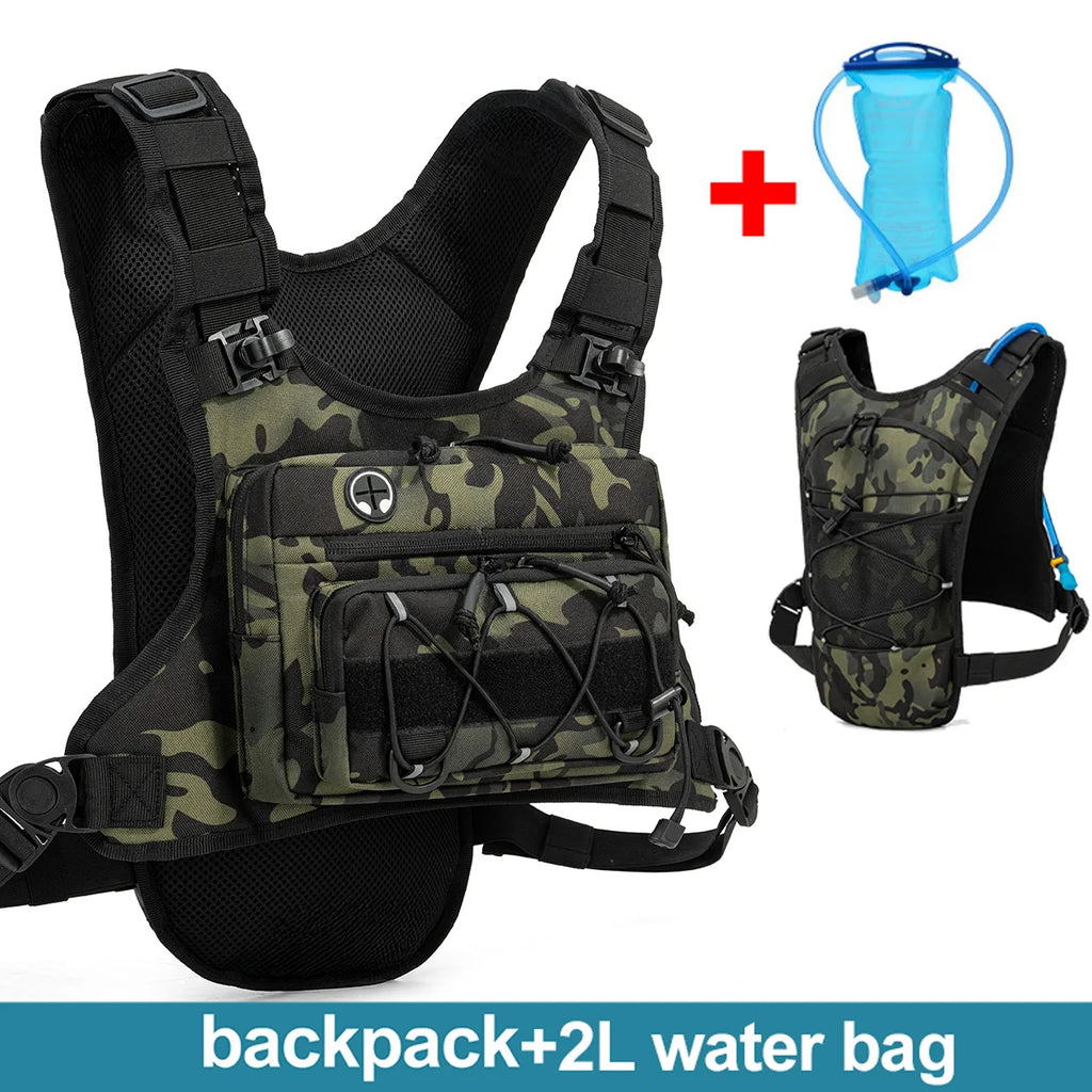 Running Chest Pack Hydration Vest For Cycling Hiking Bicycle Race Marathon Bag Men Women Sports Tactical Pouch Camping Backpack