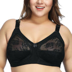 Large Size Sexy Bra for Women Ladies Underwear Translucent Lace Chiffon Wireless Minimizer Lingerie Brassiere Bralette Tops