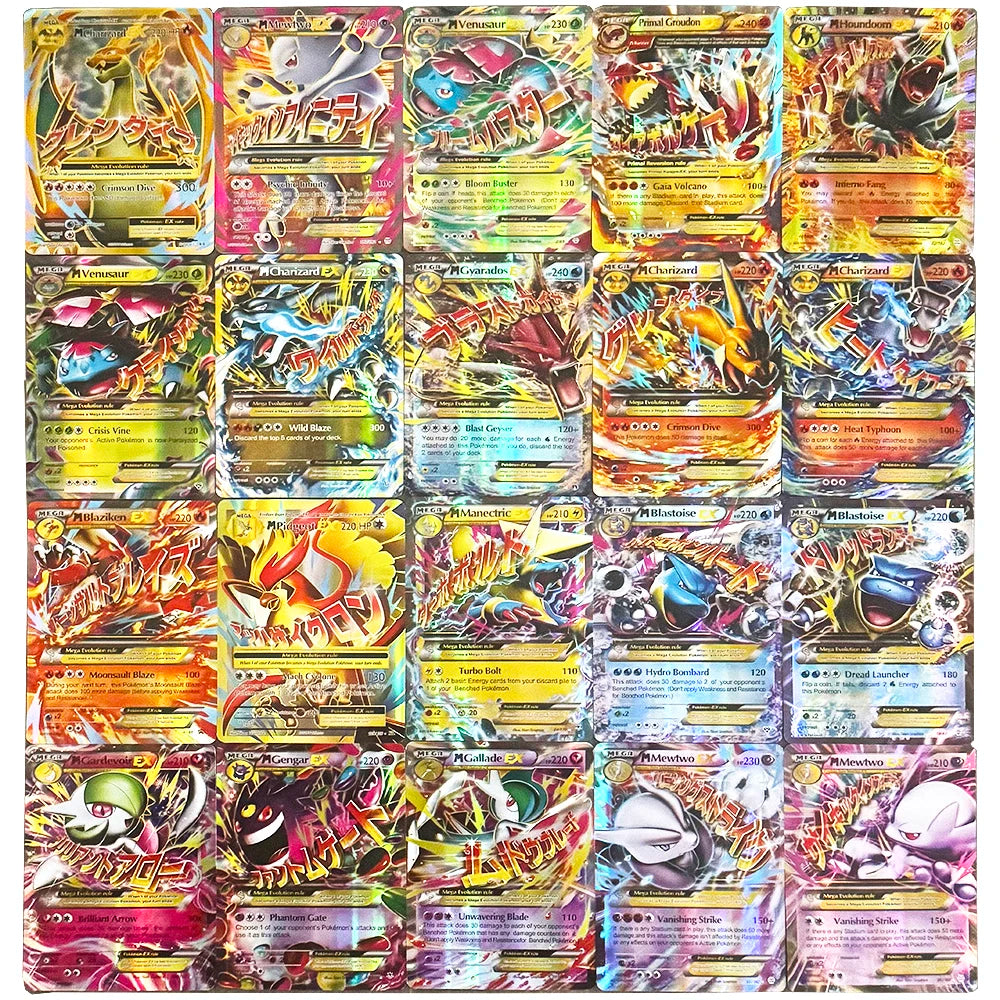60-100Pcs New English French Spanish Pokemon Cards GX MEGA EX TAG TEAM Vstar Game Battle Card Hot Sale Collection Card Kids Gift Main image