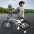16 Inch Children's Bicycle Carbon Steel Mountain Bike with Auxiliary Wheels & LED Light for 5-8 Years Old,Height Adjustable,60Kg