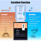 Water Dispenser, Water Cooler, Table Top Hot &Cold Temperature Control Fast Heating Cooling for 3.5/5/10/18.9L Bottles, 220V