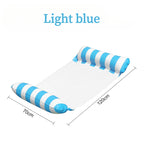 Summer Swim Inflatable Floating Water Mattresses Hammock Stripe Lounge Chairs Pool Water Sports Toys Floating Mat Pool Toys Kids