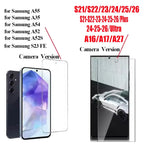3PCS HD Tempered Glass For Samsung A17 A27 A37 A57 A16 A26 A36 A56 A55 A53 A54 A35 A25 A15 Screen Protector Samsung Galaxy S26 S25 S24 Ultra Cristal Templado S24 FE S23 S22 S21 Plus