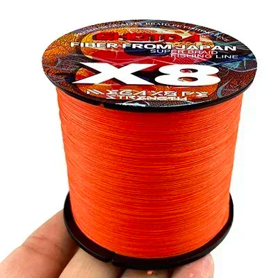 8 Strands Multifilament Fishing Lines Sea Wire Fly Carp Braided Line X8 Spinning Lure Fishing Cord for Bass 300m/500m 18lb-78lb