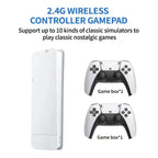 4K 64G Retro Game Console: M15 Game Stick with 40000+ Classic Arcade Games, Dual Wireless Controllers 2-Player TV System