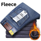 Wthinlee New Business Men's Jeans Casual Straight Stretch Fashion Classic Blue Black Work Pant Denim Trousers Male  Clothing