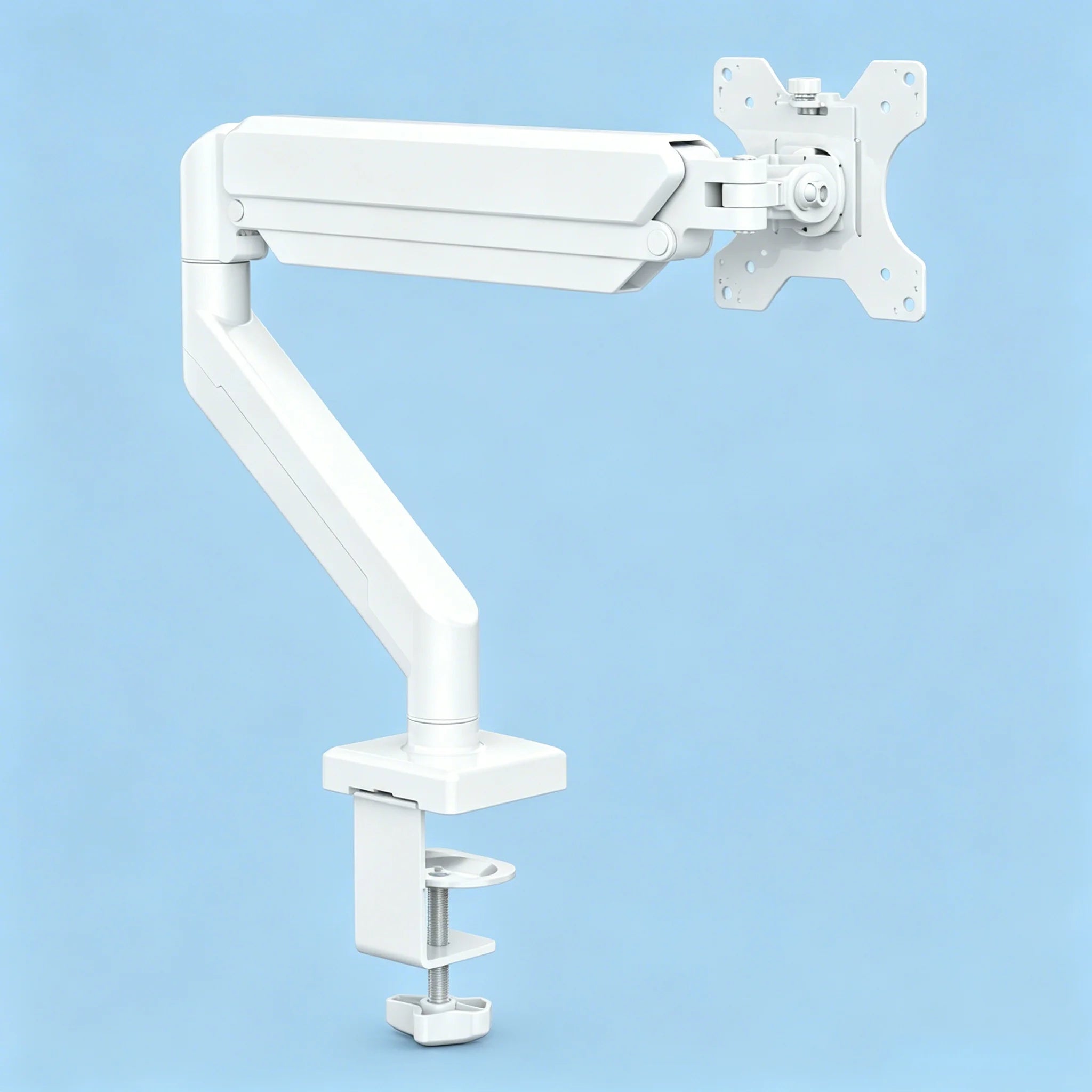 Universal Single Screen Support Arm, 13-35 Inch Compatible, Flexible Height Adjustment, Practical Accessory for Office Desktops