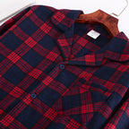 Men's Home Suits Long-sleeved Trousers Suits for Autumn and Winter Pijamas for Men Flannel Plaid Design Pajamas for Men
