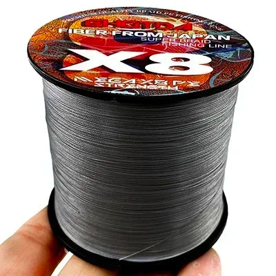 8 Strands Multifilament Fishing Lines Sea Wire Fly Carp Braided Line X8 Spinning Lure Fishing Cord for Bass 300m/500m 18lb-78lb