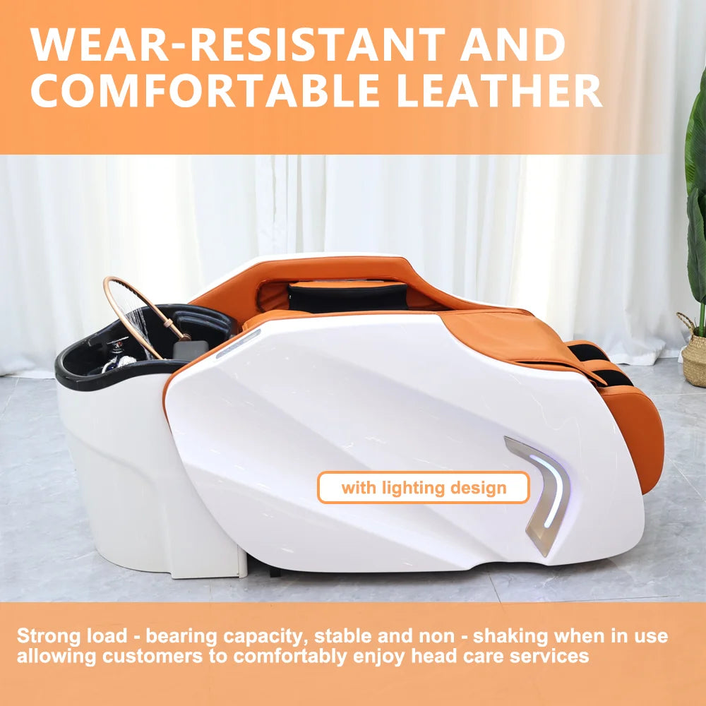 Luxury Electric Massage Head Spa Therapy Hair Salon Washing Shampoo Bed Main image