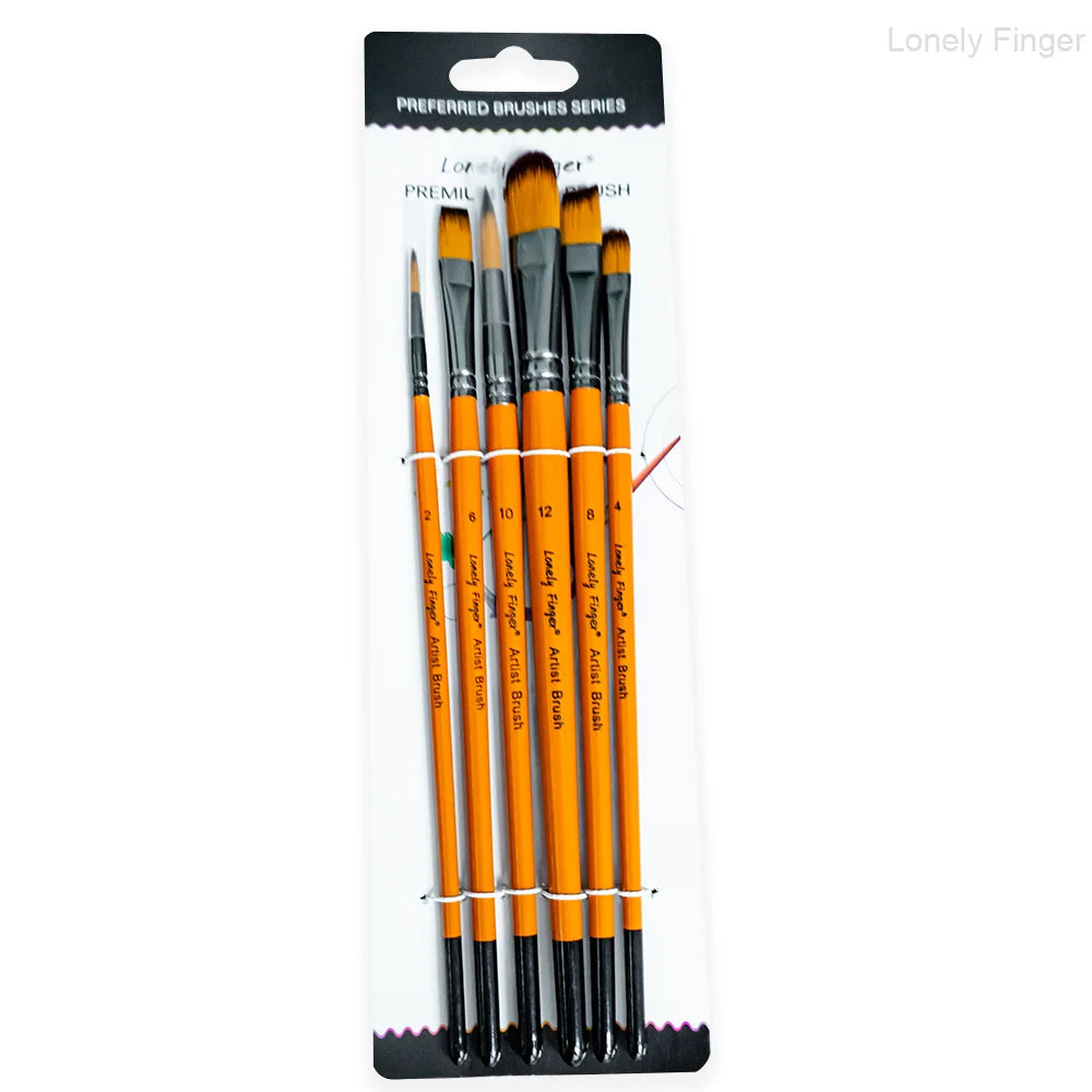 6/24/30Pcs Artist Paint Brush Set for Watercolor, Acrylic, Oil and All Media, Suitable for Canvas, Paper, Ceramic, Nylon Hair, W