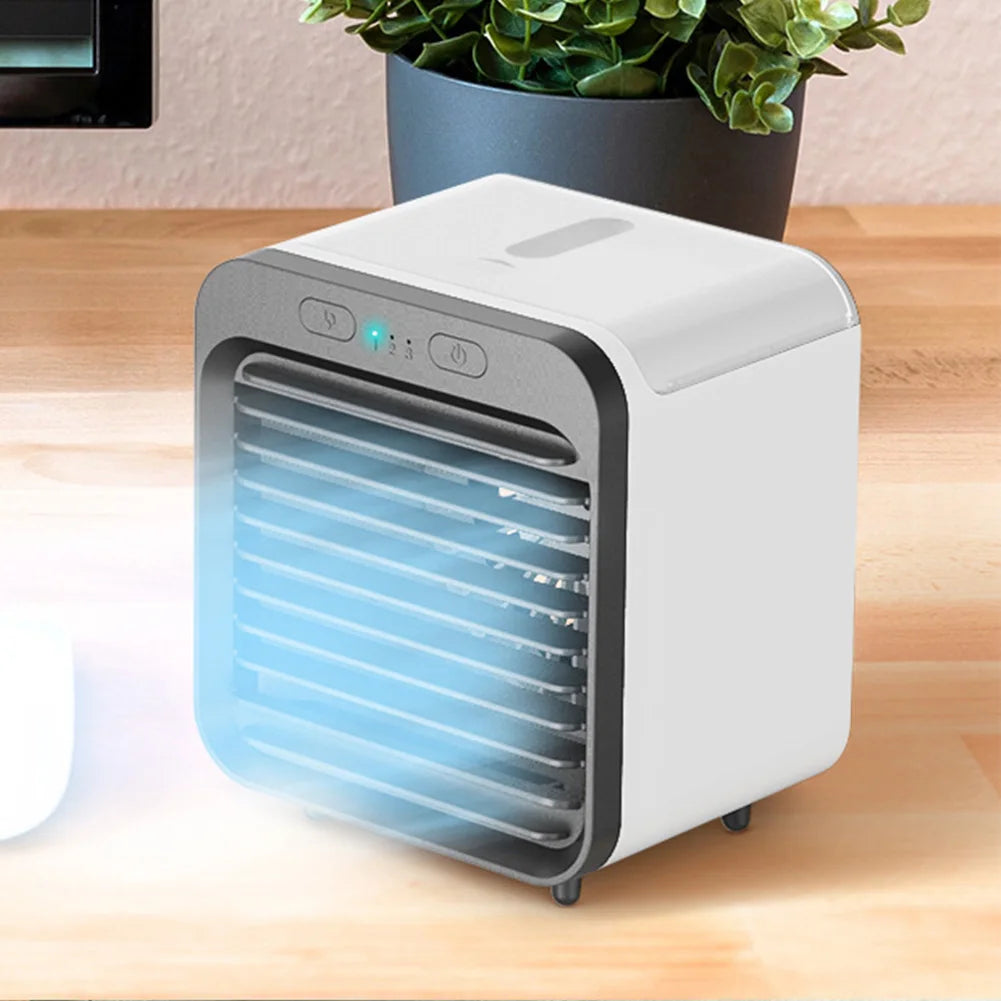 New Portable USB Chargeable Mini 3 Gear Air Conditioner Cooler Fan Air Conditioner Air Cooling Office Desktop Fan