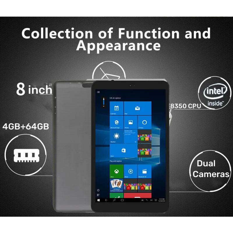 8 INCH 4GB RAM 64GB ROM Onda Windows 10 Tablet PC Quad Core Dual Camera build in 4000mAh Battery Big Sale Main image