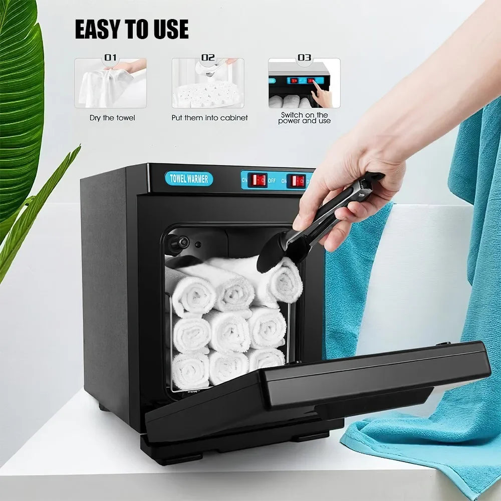 5L UV Sterilizer Towel Warmer, 150W Fast Heating Aluminum Chamber, Professional for Spa & Beauty Salon Hygiene