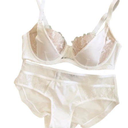 YUQI French Retro Lace Lingerie Set -Push Up Minimizer Bra with Soft Underwire for Large Bust,Sexy Bralette & Panty Set,Hot Sale