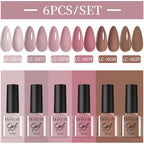 LILYCUTE Nail Gel Polish Set Pink Green Spring DIY Nail Art Design Long Lasting Soak Off UV Gel Manicure Painting Gel Vernis Kit