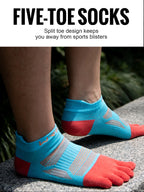 WRELS Toe Socks Running Socks for Men Women Athletic Breathable Five Finger Socks High Performance Athletic  Five Toe Socks
