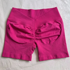 Back Scrunch Shorts Women Seamless V-Back Waist Line Scrunch Booty Shorts Fitness Workout Running Yoga Gym Shorts