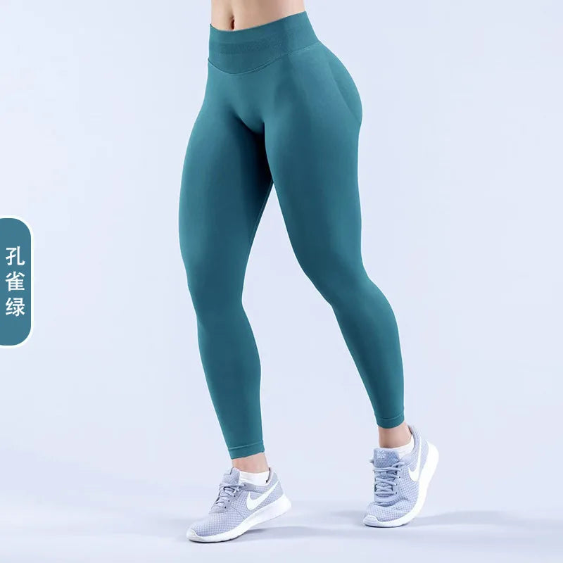 Women's High Waist Seamless Yoga Leggings Tummy Control Butt Lifting Workout Pants Soft Athletic Leggings for Gym Fitnes Running