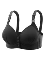 Wire Free Front Buckle Bra Thin Cup Breathable Push Up Side Support Vest Style Adjustable Comfort Underwear For Women