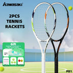 Kawasaki Light Tennis Rackets Set Carbon Composite Racquet Set KD1&PD1 Beginner Professional Shooting Men and Women Training Set