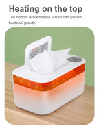 Baby Wipes Heater Wet Towel Dispenser Thermostat Warmer Tissue Paper Case Napkin Electric Heating Insulation Storage Box Holder