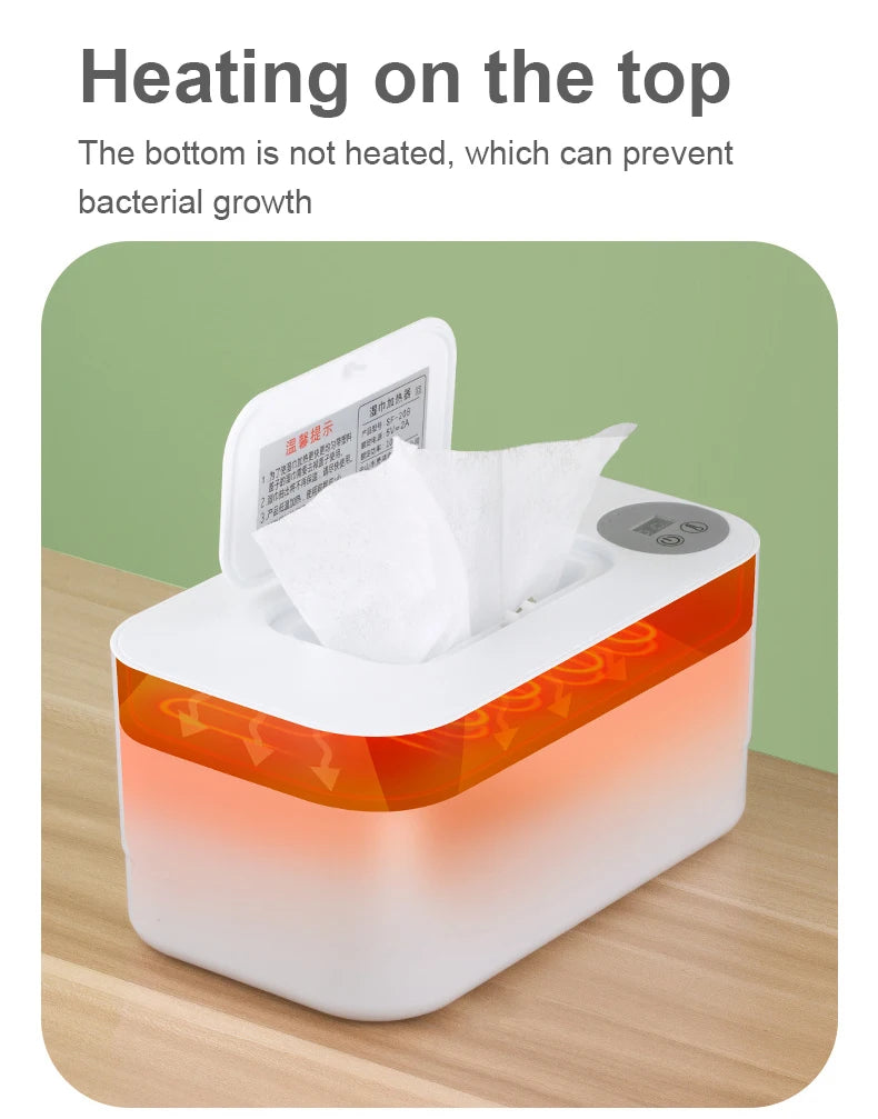 Baby Wipes Heater Wet Towel Dispenser Thermostat Warmer Tissue Paper Case Napkin Electric Heating Insulation Storage Box Holder