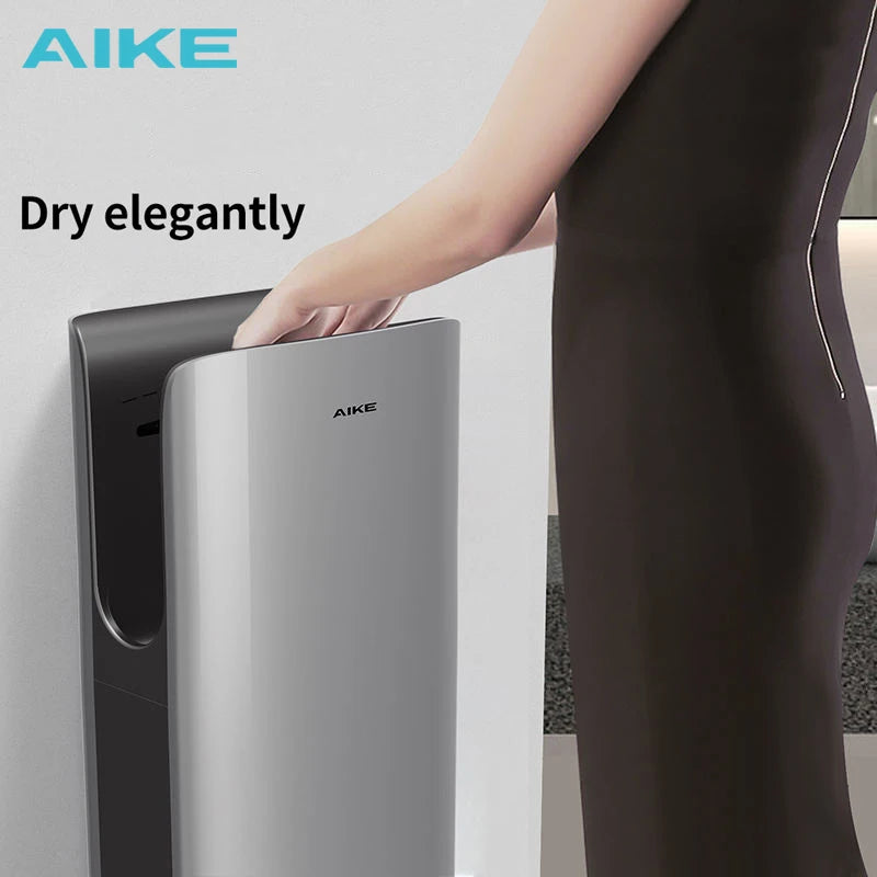 AIKE Automatic Hand Dryer HEPA Filtered Vertical Compact High Speed Jet-type Hands Drying Machine for Bathrooms 1400W 110V/220V Main image