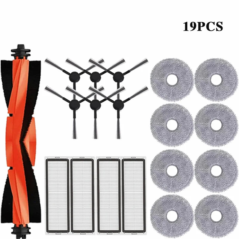 For Xiaomi Robot Vacuum S20+ / S10 Plus / B108GL / B105 Parts Accessories Main Side Brush Hepa Filter Mop Cloth Replacement