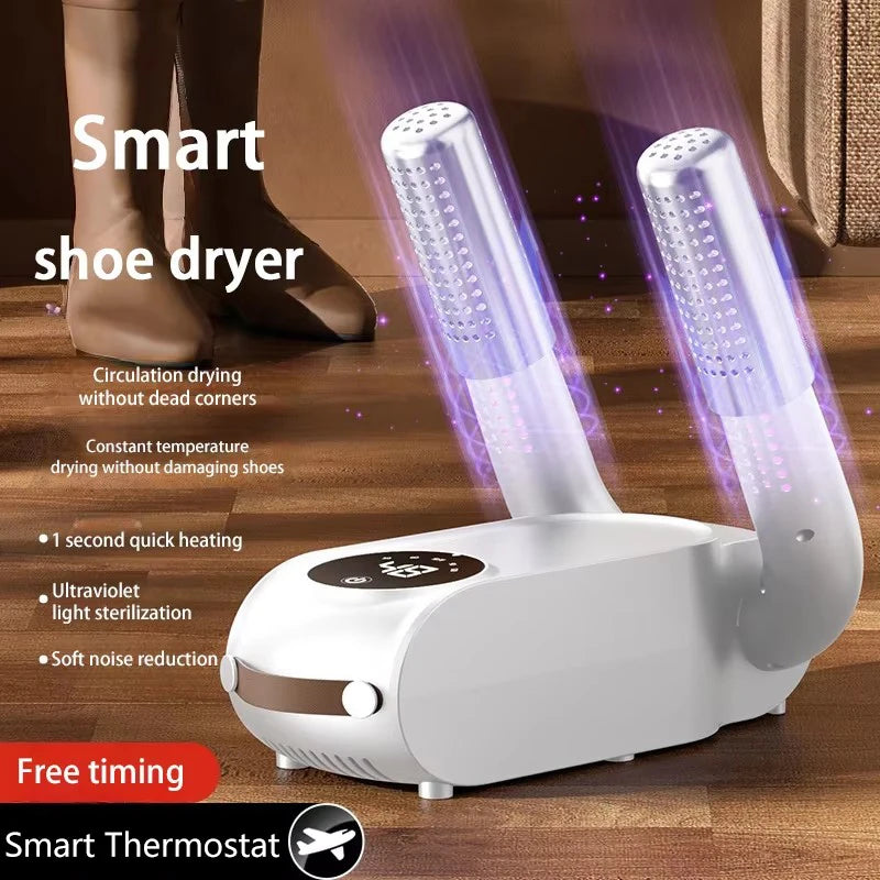 220V Shoe Dryer Electric Timing Dryer Retractable Fast Drying UV Sterilization Household Travel Foldable Shoes Boot Socks Gloves