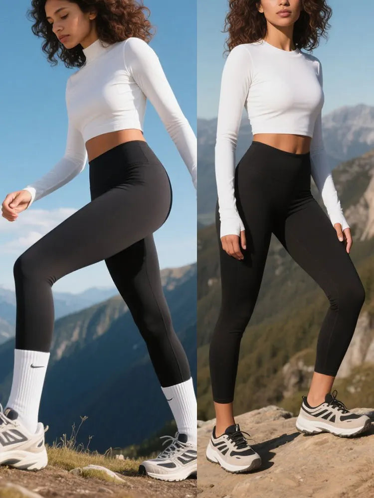 Summer Sale High-Waist Yoga Pants - 4-Way Stretch Quick-Dry Leggings for Running Cycling Gym Workout