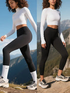 Summer Sale High-Waist Yoga Pants - 4-Way Stretch Quick-Dry Leggings for Running Cycling Gym Workout