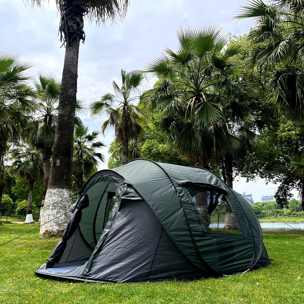 5-8 people quick opening hand throw tent waterproof camping boat tent outdoor tent fully automatic pop-up