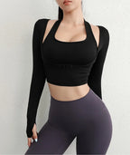 Cloud Rise Women Yoga Shirts Sports Workout T-Shirt Sexy Girl Long Sleeve Blouse Gym Fitness Crop Top Autumn Winter Sportswear