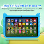 BDF Cartoon Pattern 7 Inch Kids Tablet Quad Core 4GB RAM 64GB ROM Android 13 Google Learning Education Games Tablets 4000mAh