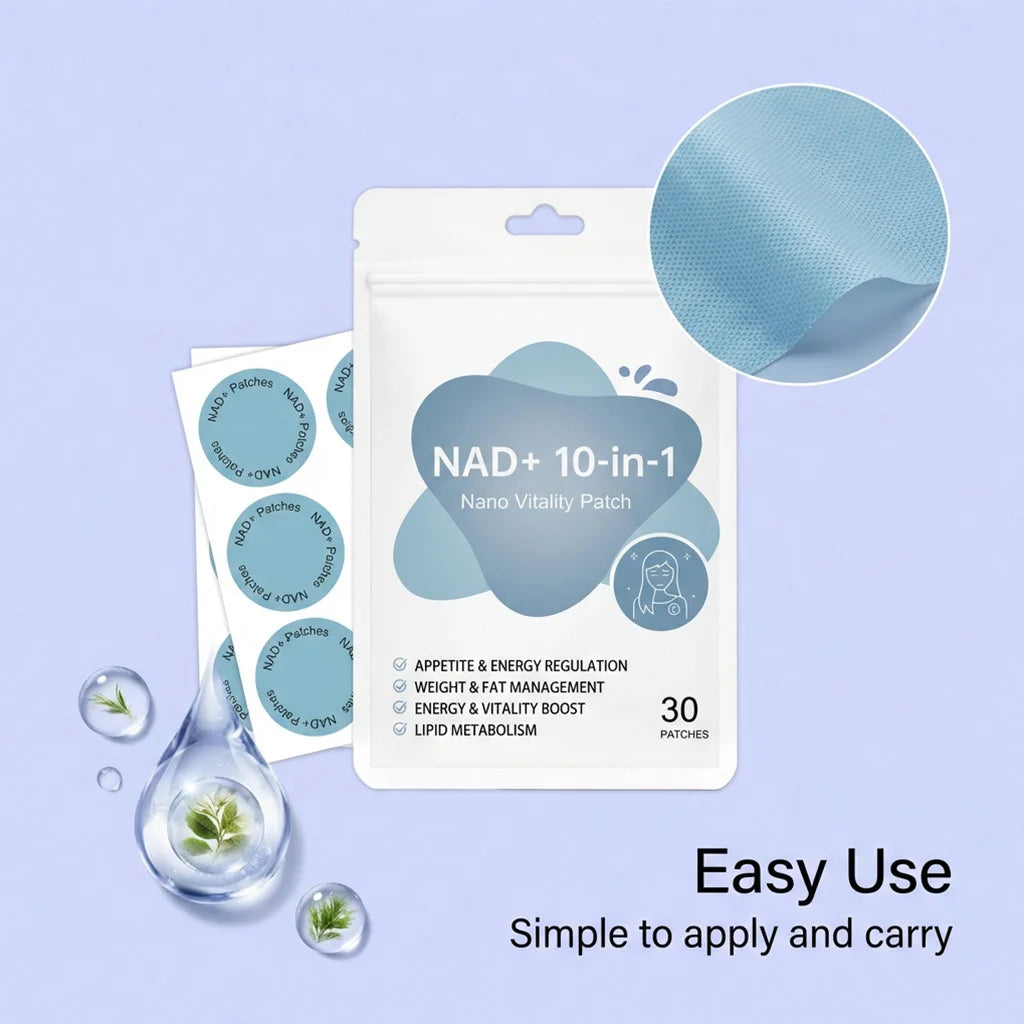 NAD Supplement Patches Enhance Cellular Energy Immune Support Rejuvenating Skin Lasting Slimming NAD+ Boosting Transdermal Patch