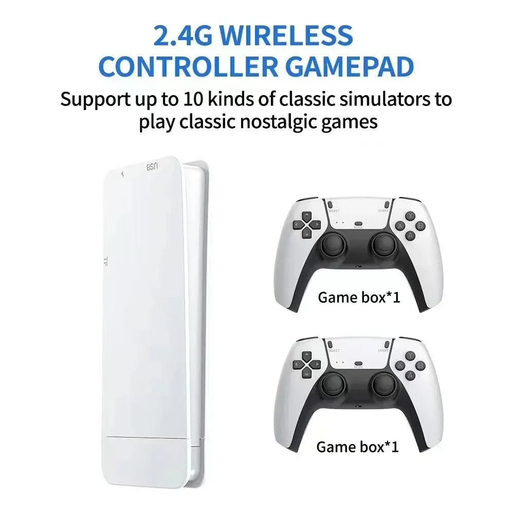 4K HD 64G Video Game Console: M15 Game Stick with 40000+ Classic Arcade Games, Dual Wireless Gamepads Two-Player TV System