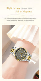 POEDAGAR Fashion Ladies Watch Top Elegant Week Date Woman Clock Quartz Stainless Steel Luminous Waterproof Women's Watches Reloj