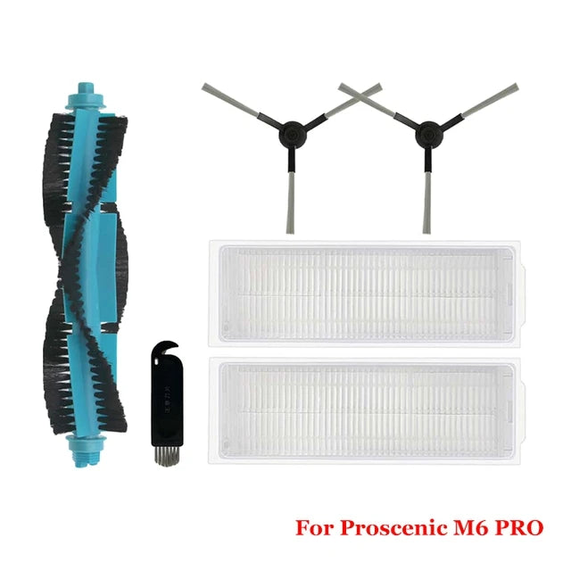 Accessories For Proscenic M6 Pro Robot Vacuum Cleaner Part Main Side Brush Hepa Filter Mop Cloth Pad Replacement Spare Parts