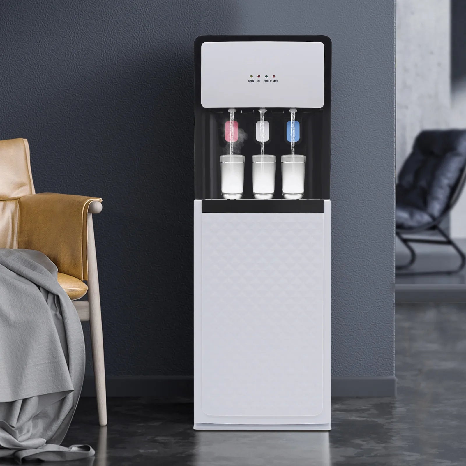 Bottom Loading Water Dispenser Versatile Freestanding Hot&cold Water Dispenser for Office, Home, Living Room White