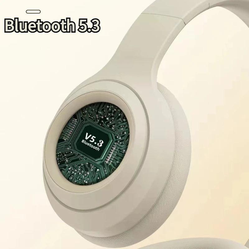 Over Ear HIFI Stereo Headsets Wireless Bluetooth Headphones Sports Gaming Earphones with HD Mic Support TF/AUX noise reduction