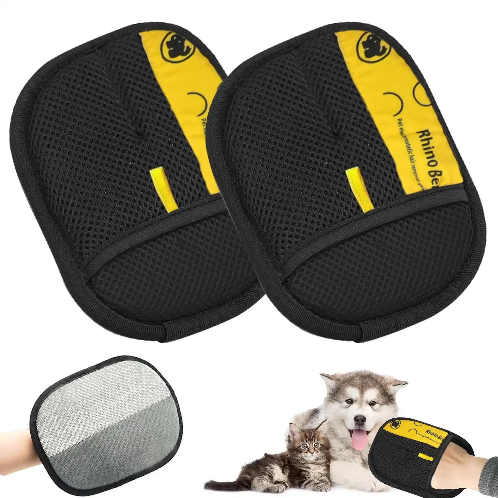Pet Electrostatic Hair Removal Gloves Dog Cat Hair Removal Brush Gloves Hair Adhesive Gloves Carpet Clothing Hair Cleaning Brush