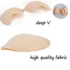 Invisible Push Up Bra Backless Strapless Bra Seamless Front Closure Underwear Self-Adhesive Bralette Women's Sticky Lingerie