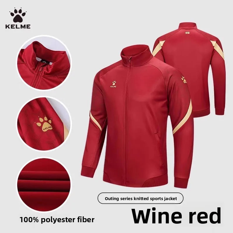 Kelme Children's Sports Jacket Autumn And Winter Knitted Jacket Outdoor Windproof Running Training Suit