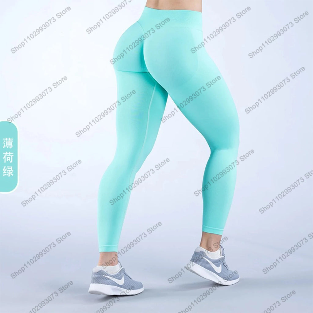 Women's High Waist Seamless Yoga Leggings Tummy Control Butt Lifting Workout Pants Soft Athletic Leggings for Gym Fitnes Running