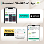 HealthTree Finger Pulse Oximeter Blood Oxygen Saturation SpO2 PI Oximetro De Dedo Pulsioximetro Oxymeter Bluetooth APP Control