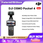 DJI Osmo Pocket 4 Pocket Gimbal Vlog Camera 1″ CMOS & 4K/240fps  3-Axis Stabilization 2× Lossless Zoom 107GB Built-in Storage 2" Rotatable Screen Video Camera for Photography New Original